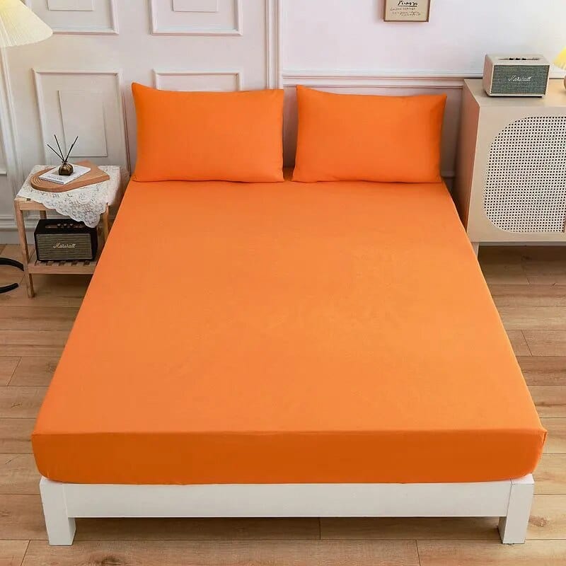 Drap housse 80x200 orange – CozyParadise