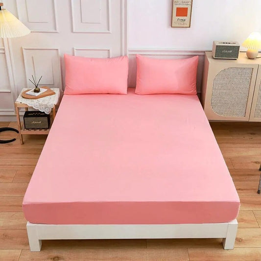 14 / 80x200x27cm 1pcs Upzo-Solid Color Series Polyester Fitted Sheet 1pcs Queen Size Bed Sheets Set of Sheets 180x200 Sheet With Elastic Band 150*200