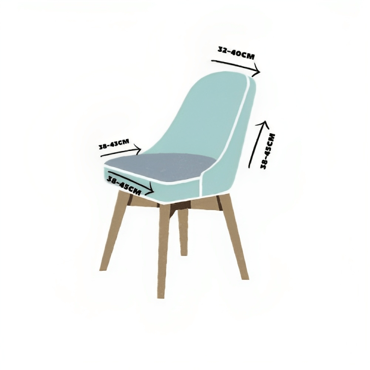 Housse de chaise vert chrome velours