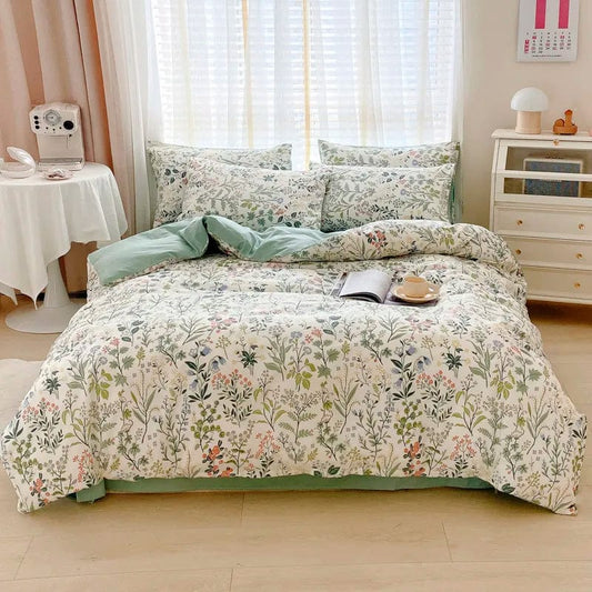 ling long / Cover 220x240cm 50 Thread Printing 13372 Air Jet Duvet Cover Queen King Size Comforter Cover European And Korean Style Series