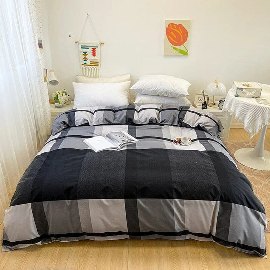 Pink / 220x240cm Hot Simple Blue Vertical Stripes Printed Duvet Cover Men Boys Quilt Cover Bed Linen 150*200cm,180*220cm,200*230cm,220*240cm Size