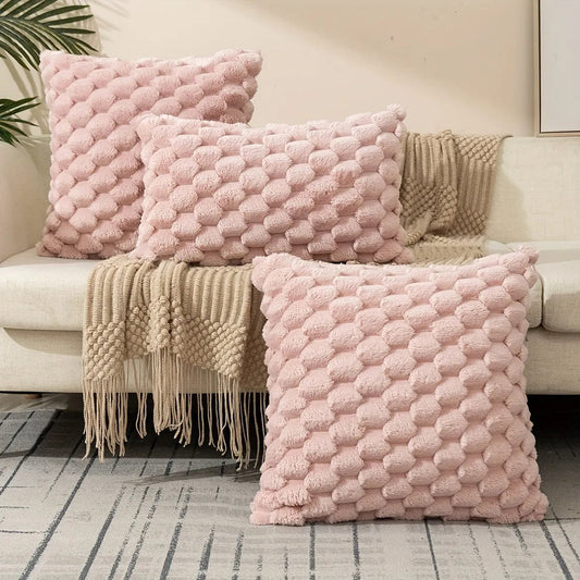 Pink / 50x50CM Cozy Pillow Covers Pillows for Living Room Knit Decorative Pillows for Sofa Design Pillowcase Soft Modern Cushion Throw Pillow