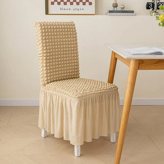 Polyester / Beige Housse de chaise haute beige