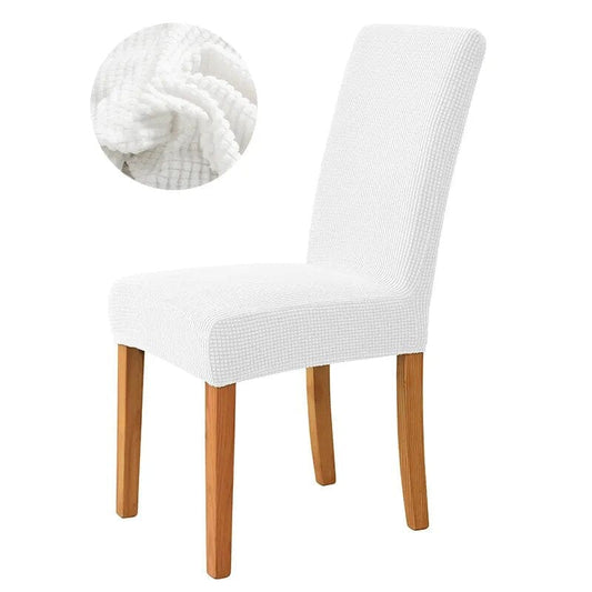Polyester / Blanc Housse de chaise extensible blanc