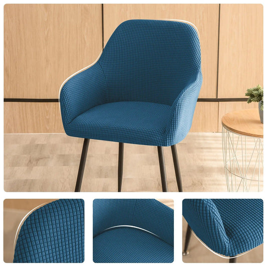 Polyester / Bleu marine Housse de chaise avec accoudoir bleu marine