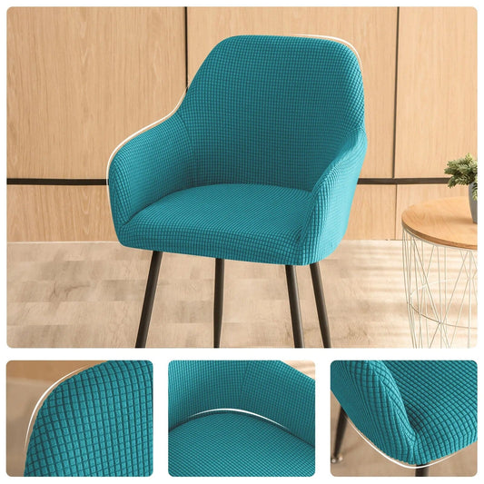 Polyester / Bleu tiffany Housse de chaise avec accoudoir bleu tiffany