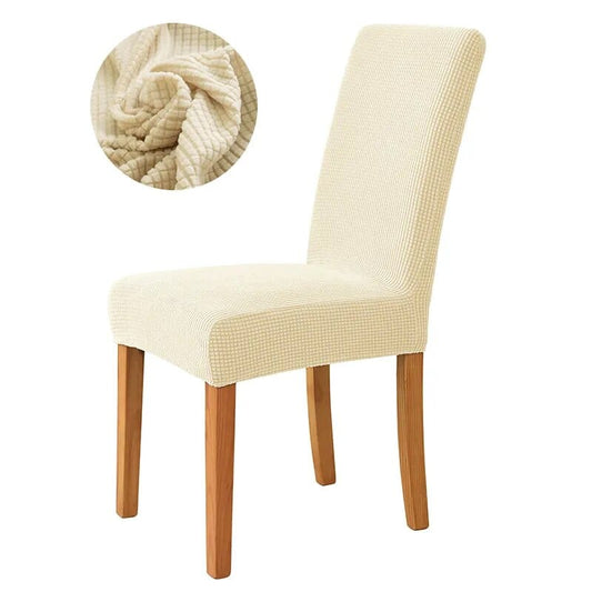 Polyester / Creme+ / China Housse de chaise extensible creme