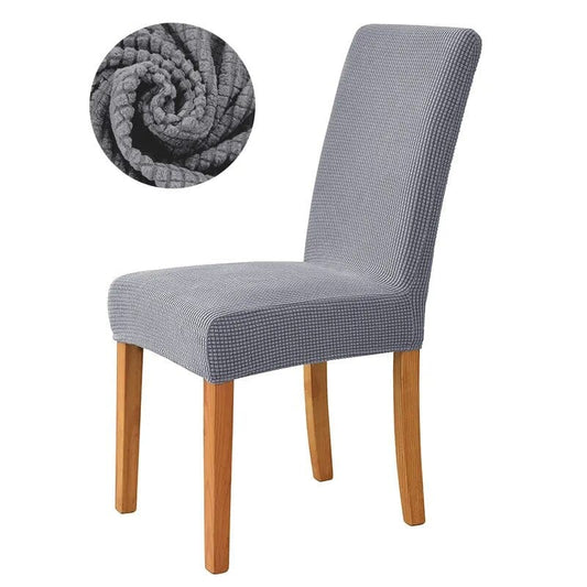 Polyester / Gris clair Housse de chaise extensible gris clair