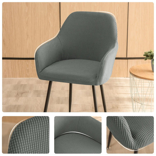 Polyester / Gris Housse de chaise avec accoudoir gris