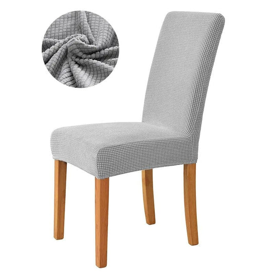 Polyester / Gris perle Housse de chaise extensible gris perle