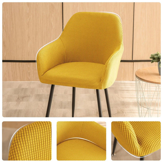 Polyester / Jaune Housse de chaise avec accoudoir jaune
