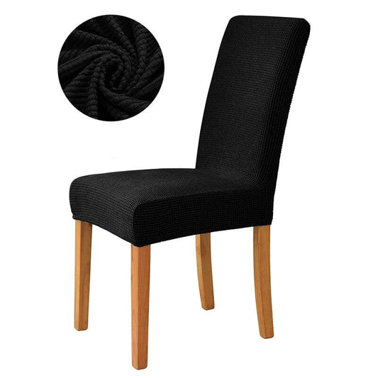 Polyester / Noir Housse de chaise extensible noir