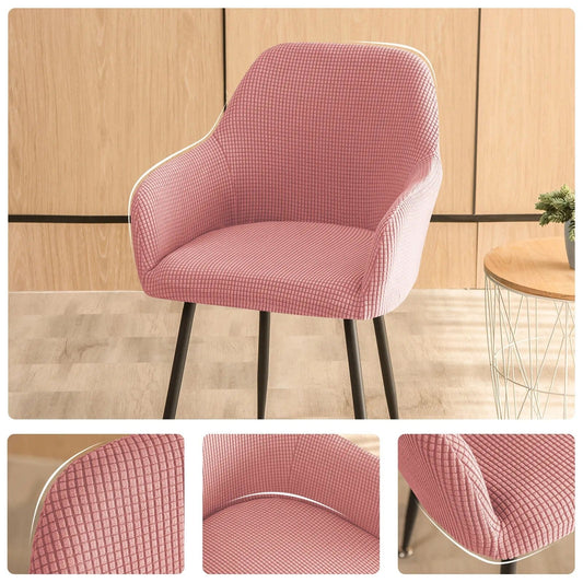 Polyester / Rose pastel Housse de chaise avec accoudoir rose pastel