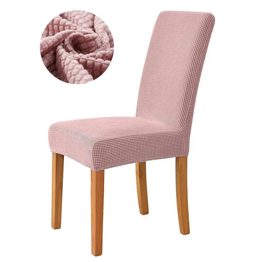 Polyester / Rose pastel Housse de chaise extensible rose pastel